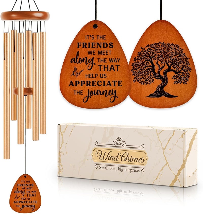 SteadStyle Friendship Gifts for Women, Wind Chime for Best Friends, Friend Gifts for Men - Wonderful Friendship Presents for Special Women BFF Wind Chimes for Outside Garden Patio Backyard - Image 1